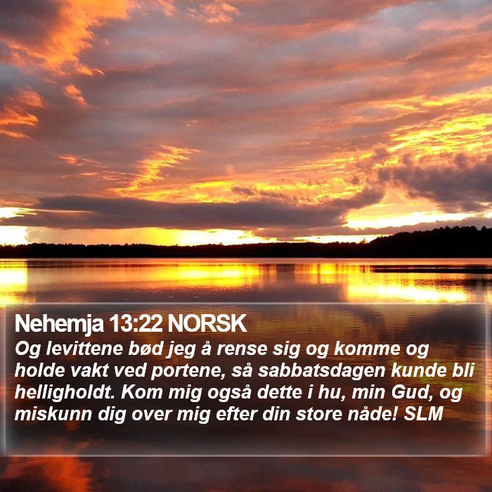 Nehemja 13:22 NORSK Bible Study