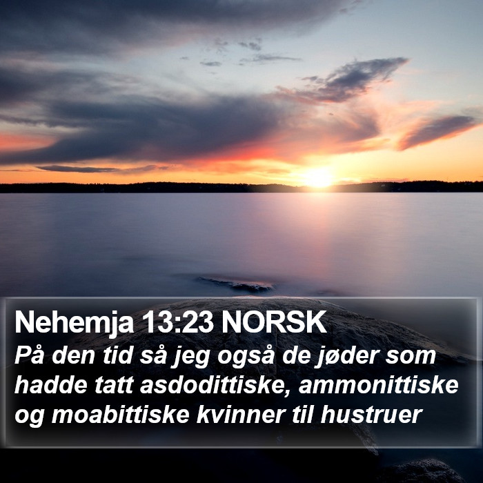 Nehemja 13:23 NORSK Bible Study