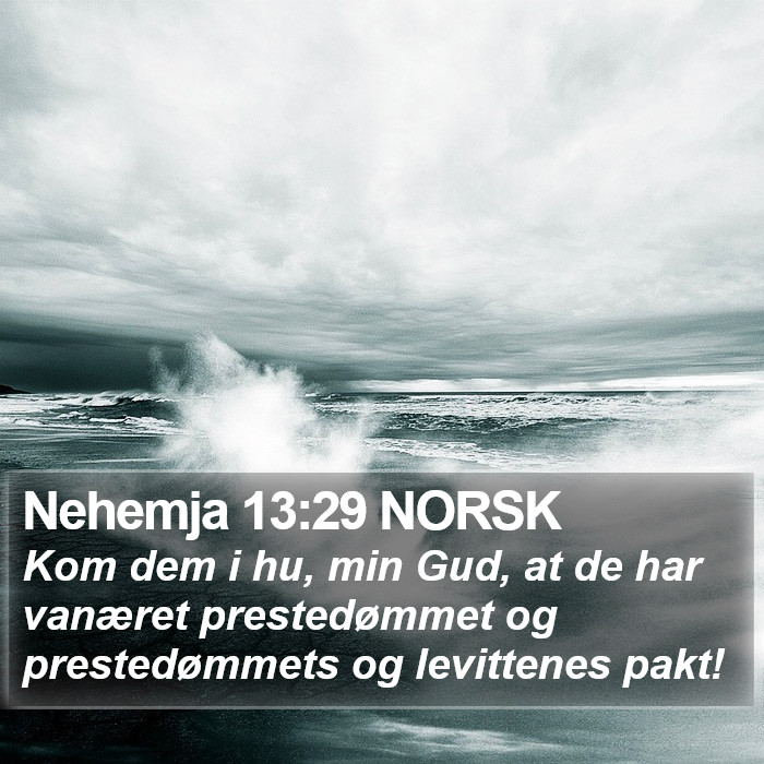 Nehemja 13:29 NORSK Bible Study