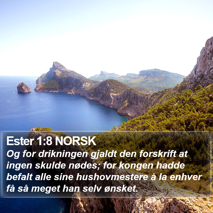 Ester 1:8 NORSK Bible Study