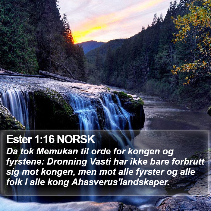 Ester 1:16 NORSK Bible Study