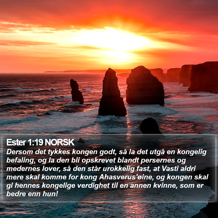 Ester 1:19 NORSK Bible Study