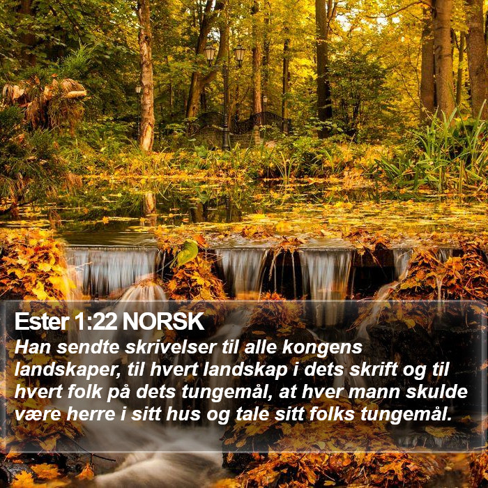 Ester 1:22 NORSK Bible Study