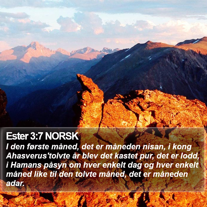 Ester 3:7 NORSK Bible Study