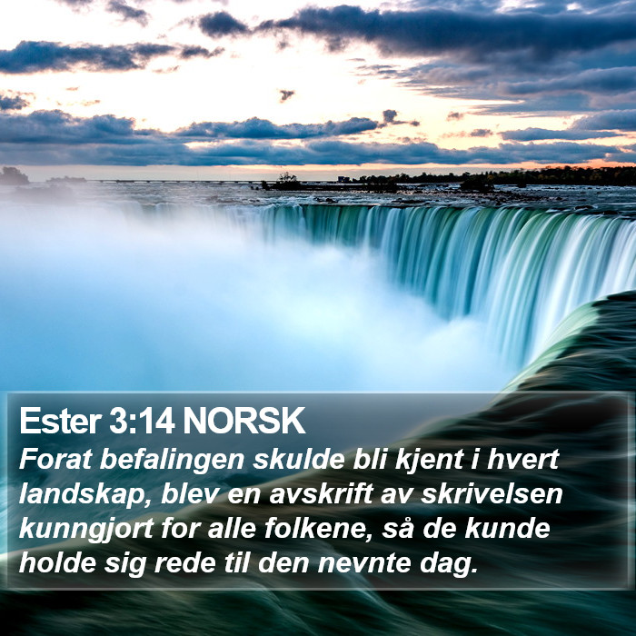 Ester 3:14 NORSK Bible Study