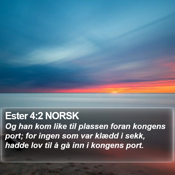 Ester 4:2 NORSK Bible Study