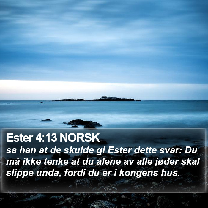 Ester 4:13 NORSK Bible Study