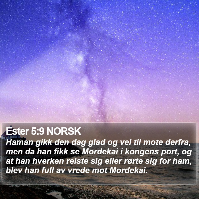 Ester 5:9 NORSK Bible Study