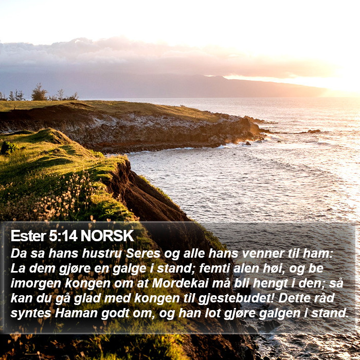 Ester 5:14 NORSK Bible Study