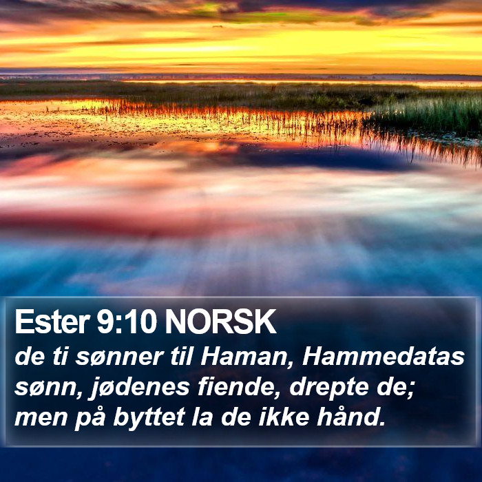 Ester 9:10 NORSK Bible Study