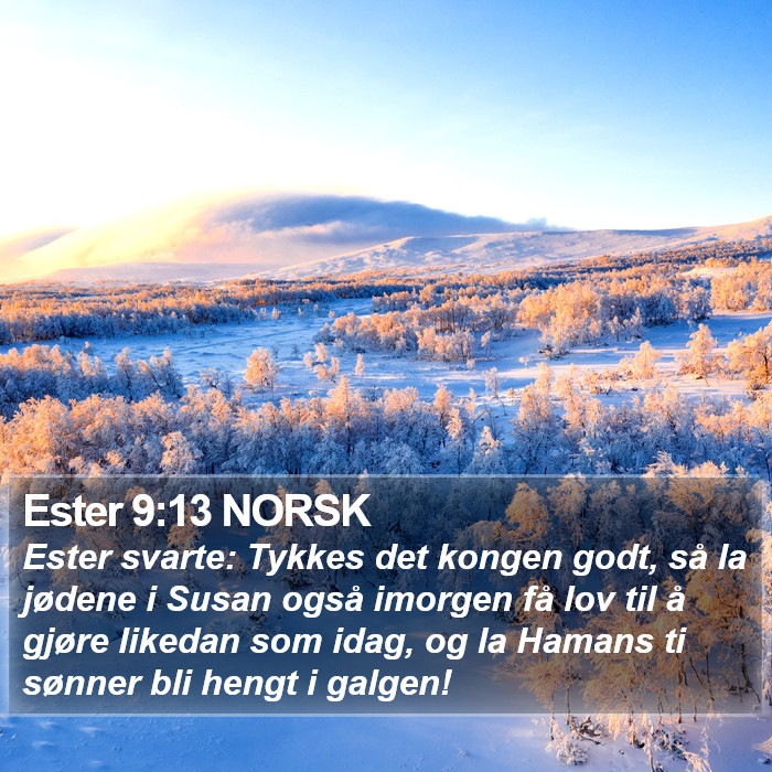 Ester 9:13 NORSK Bible Study