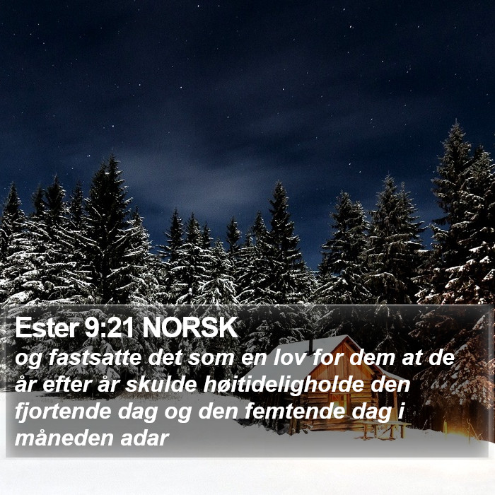 Ester 9:21 NORSK Bible Study