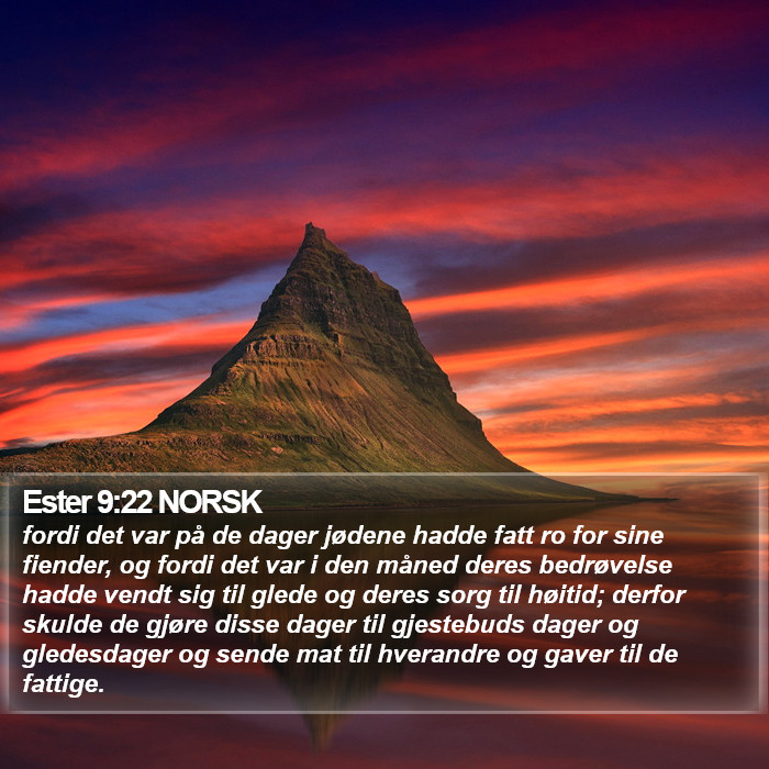 Ester 9:22 NORSK Bible Study