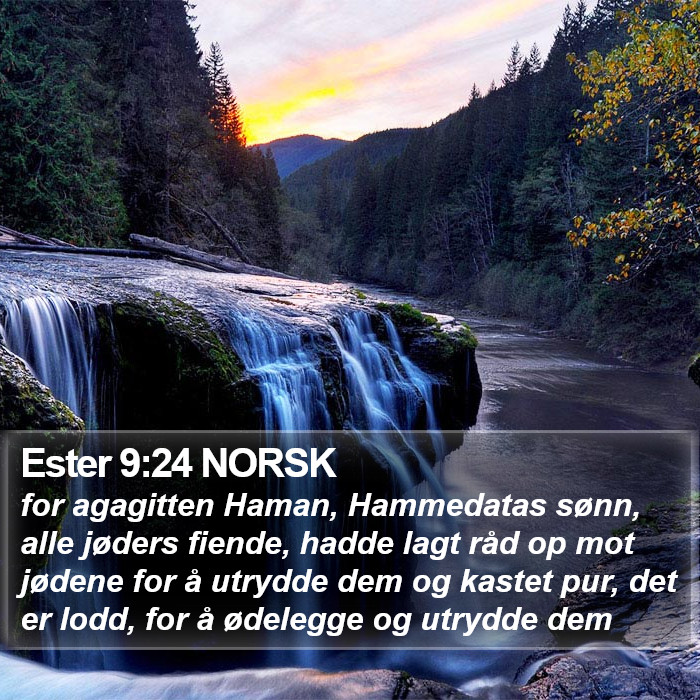 Ester 9:24 NORSK Bible Study