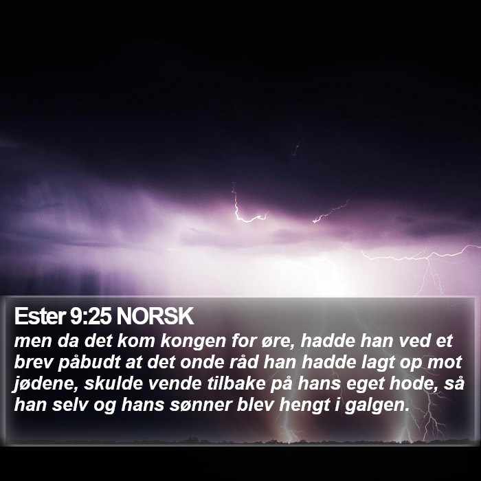 Ester 9:25 NORSK Bible Study