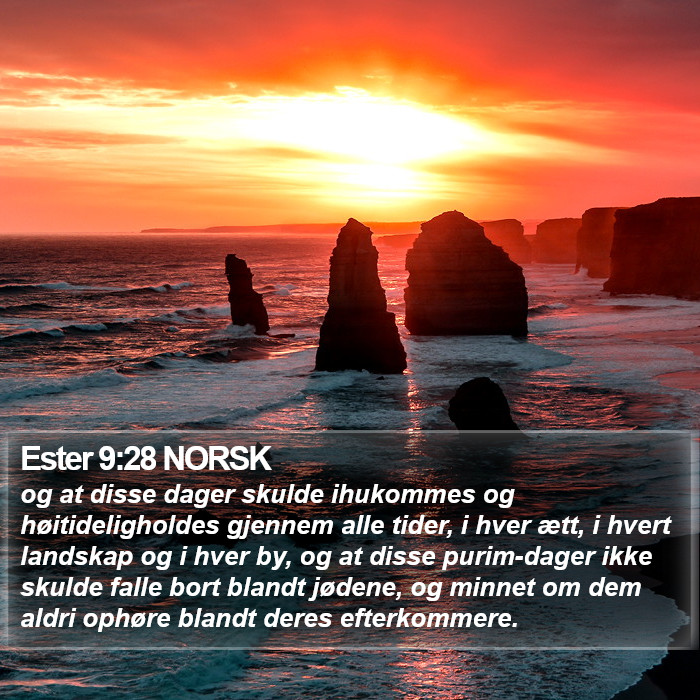 Ester 9:28 NORSK Bible Study