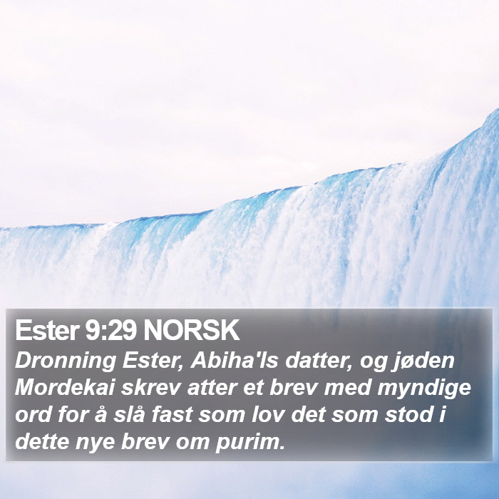 Ester 9:29 NORSK Bible Study