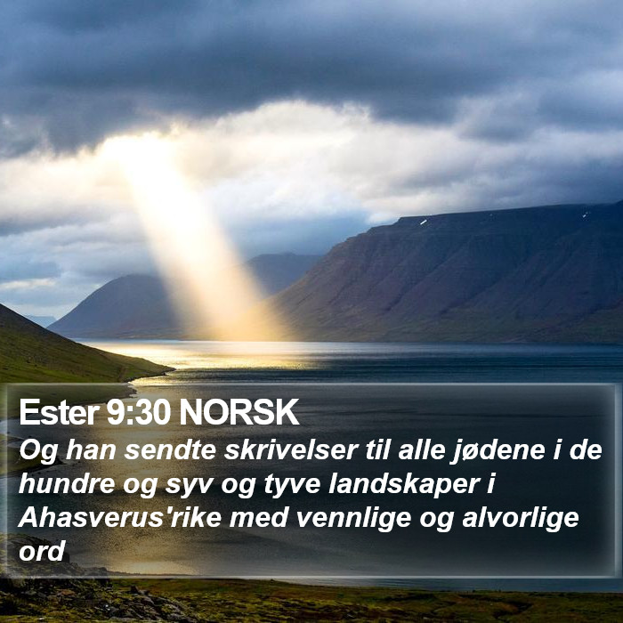 Ester 9:30 NORSK Bible Study