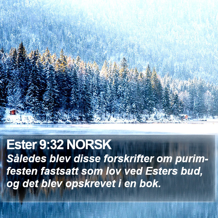 Ester 9:32 NORSK Bible Study