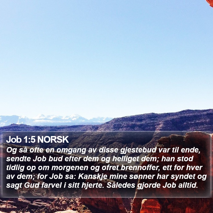 Job 1:5 NORSK Bible Study