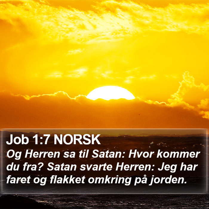 Job 1:7 NORSK Bible Study