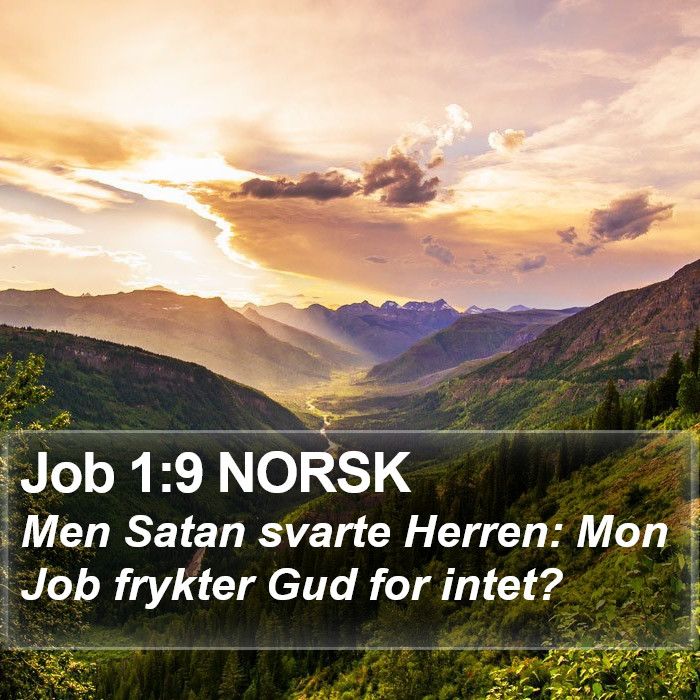 Job 1:9 NORSK Bible Study