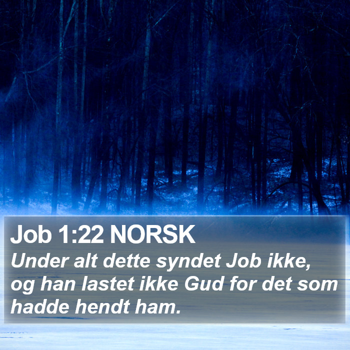 Job 1:22 NORSK Bible Study