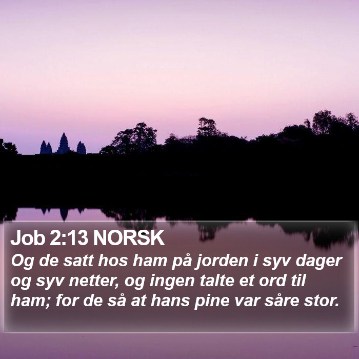 Job 2:13 NORSK Bible Study
