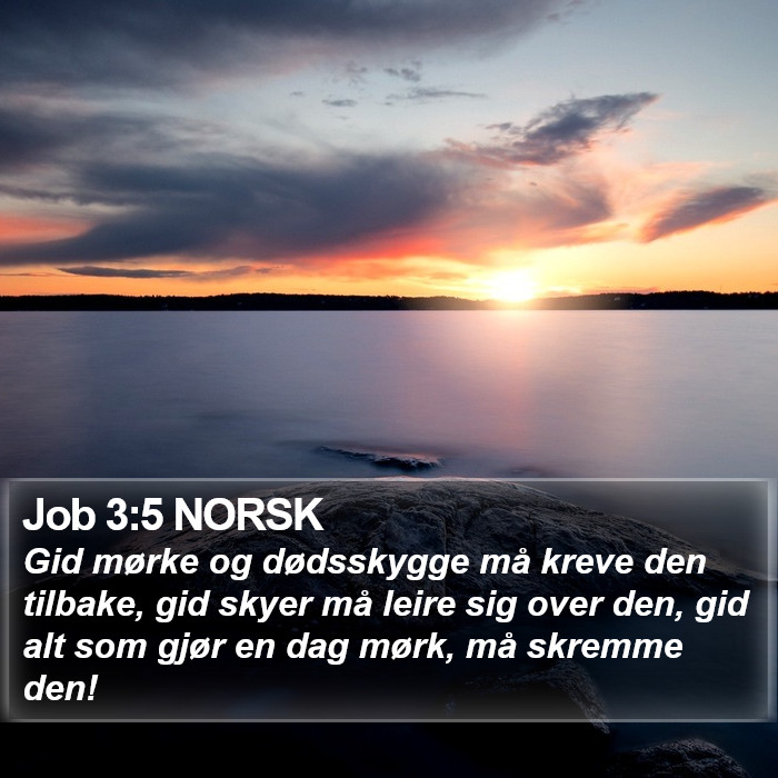 Job 3:5 NORSK Bible Study