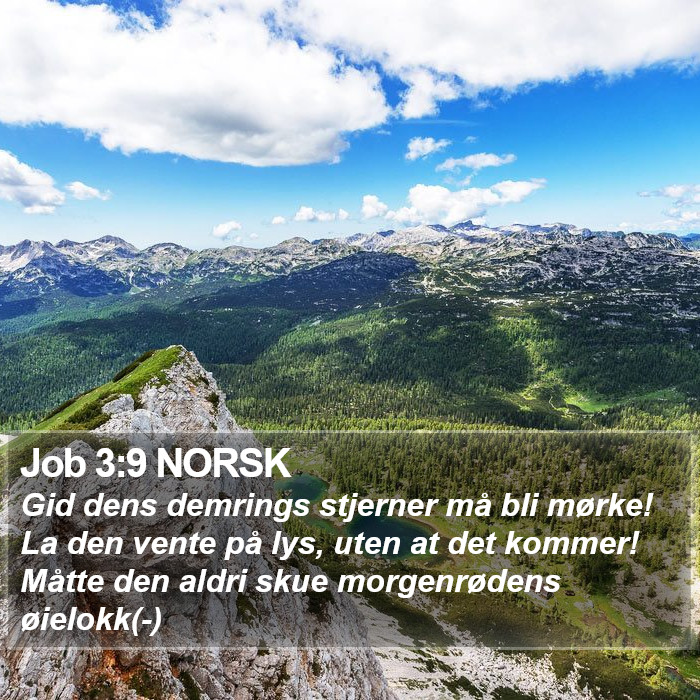 Job 3:9 NORSK Bible Study