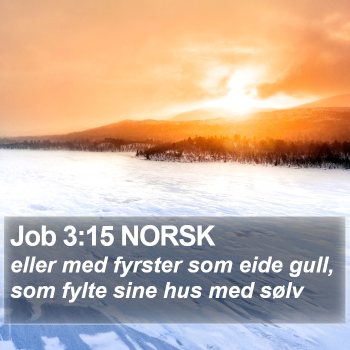 Job 3:15 NORSK Bible Study