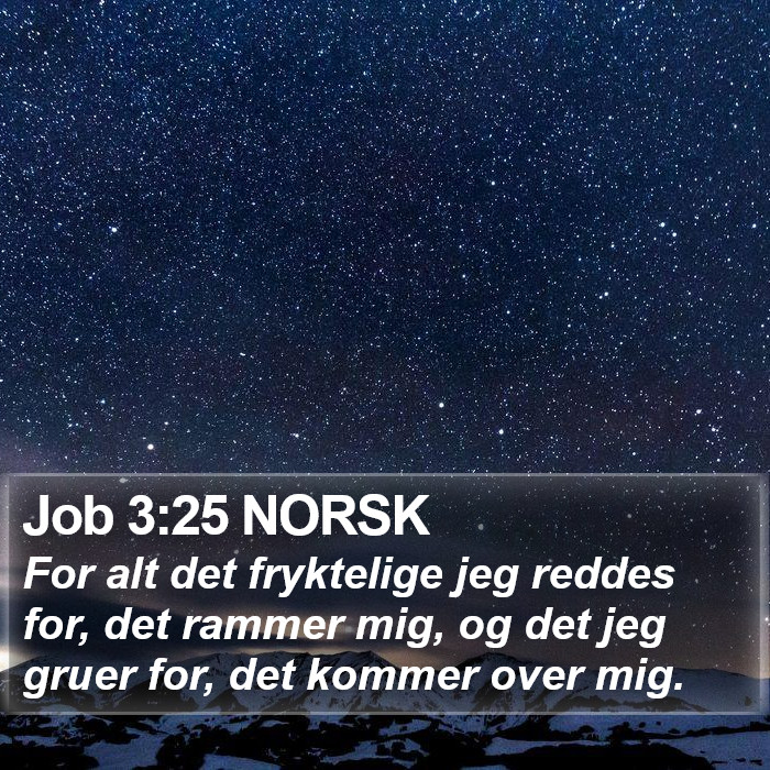 Job 3:25 NORSK Bible Study