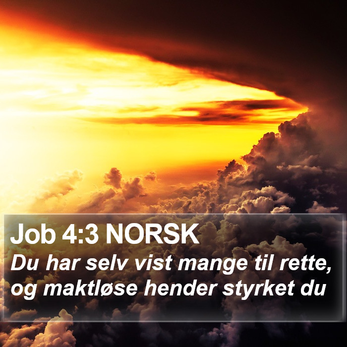 Job 4:3 NORSK Bible Study