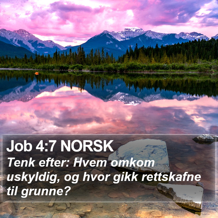 Job 4:7 NORSK Bible Study