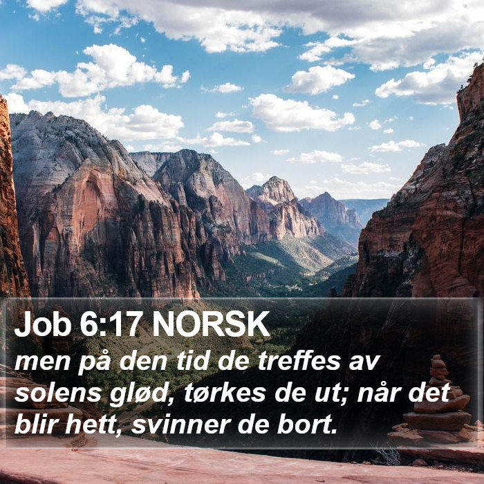 Job 6:17 NORSK Bible Study
