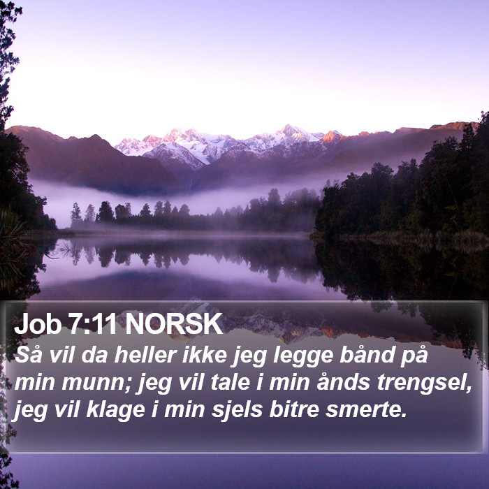 Job 7:11 NORSK Bible Study