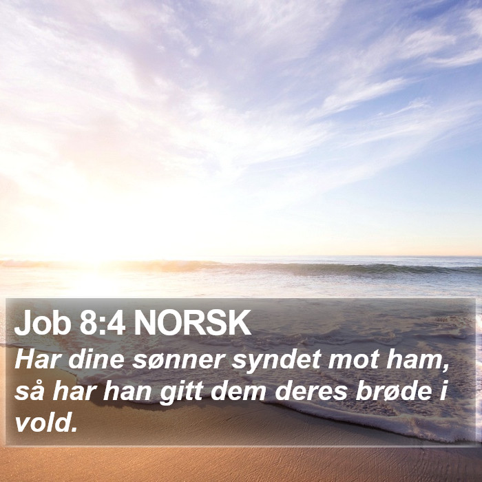 Job 8:4 NORSK Bible Study