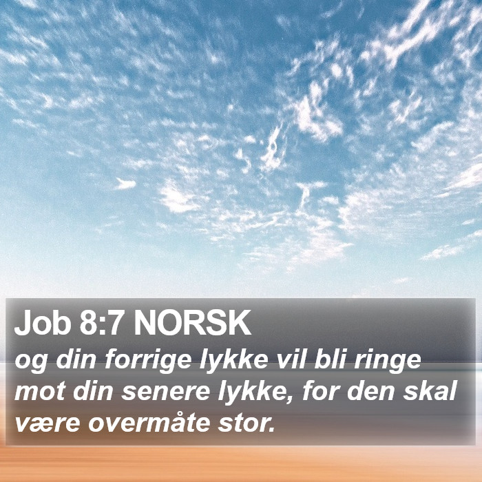 Job 8:7 NORSK Bible Study