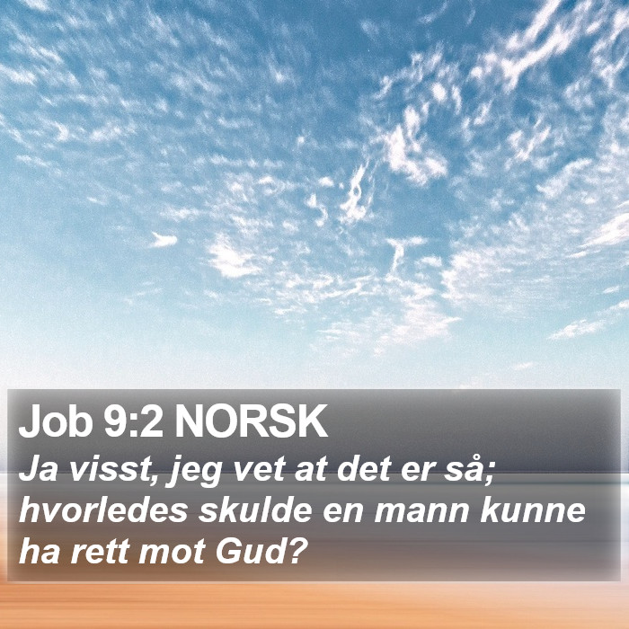 Job 9:2 NORSK Bible Study