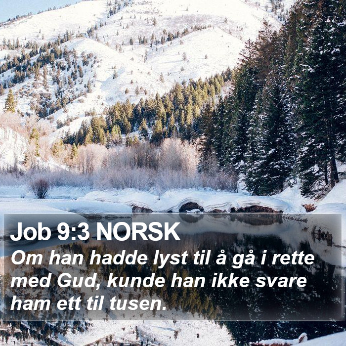 Job 9:3 NORSK Bible Study