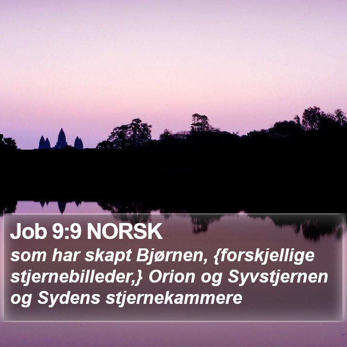 Job 9:9 NORSK Bible Study