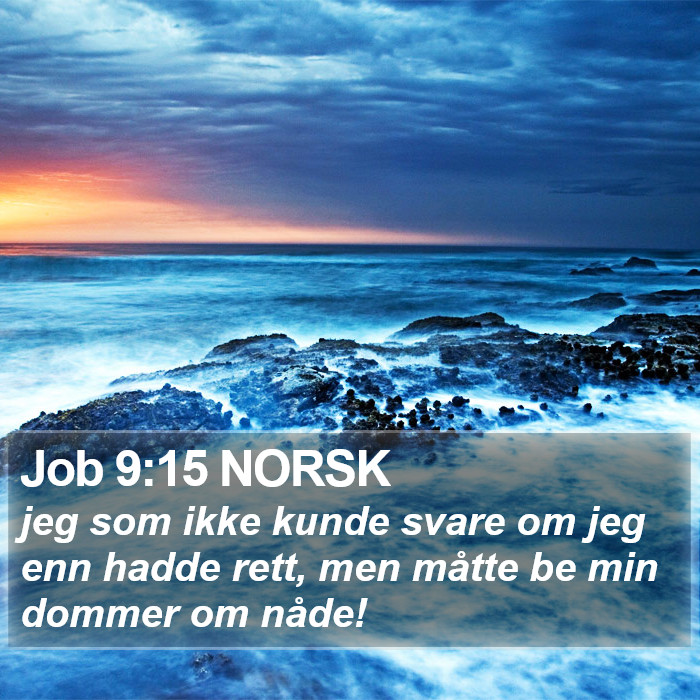 Job 9:15 NORSK Bible Study