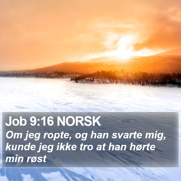 Job 9:16 NORSK Bible Study