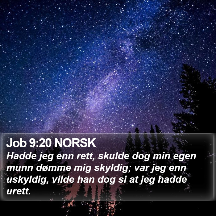 Job 9:20 NORSK Bible Study