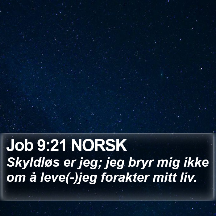 Job 9:21 NORSK Bible Study