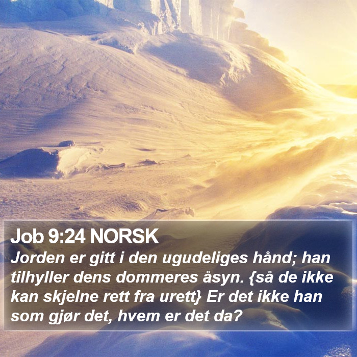 Job 9:24 NORSK Bible Study