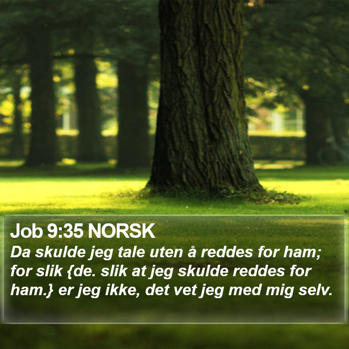 Job 9:35 NORSK Bible Study