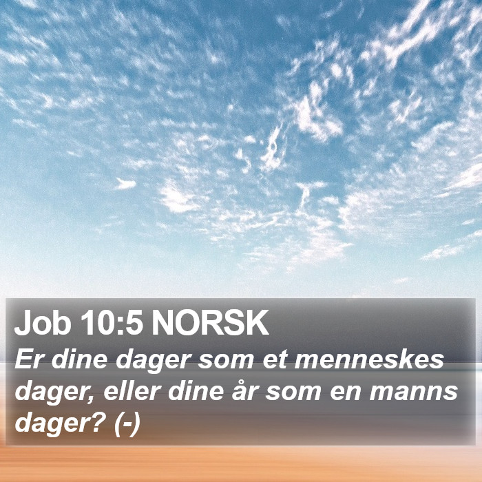 Job 10:5 NORSK Bible Study