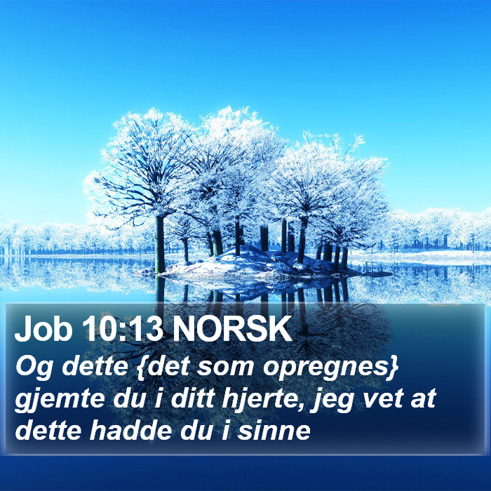 Job 10:13 NORSK Bible Study