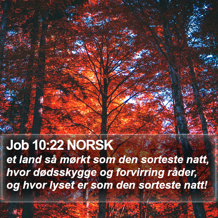 Job 10:22 NORSK Bible Study